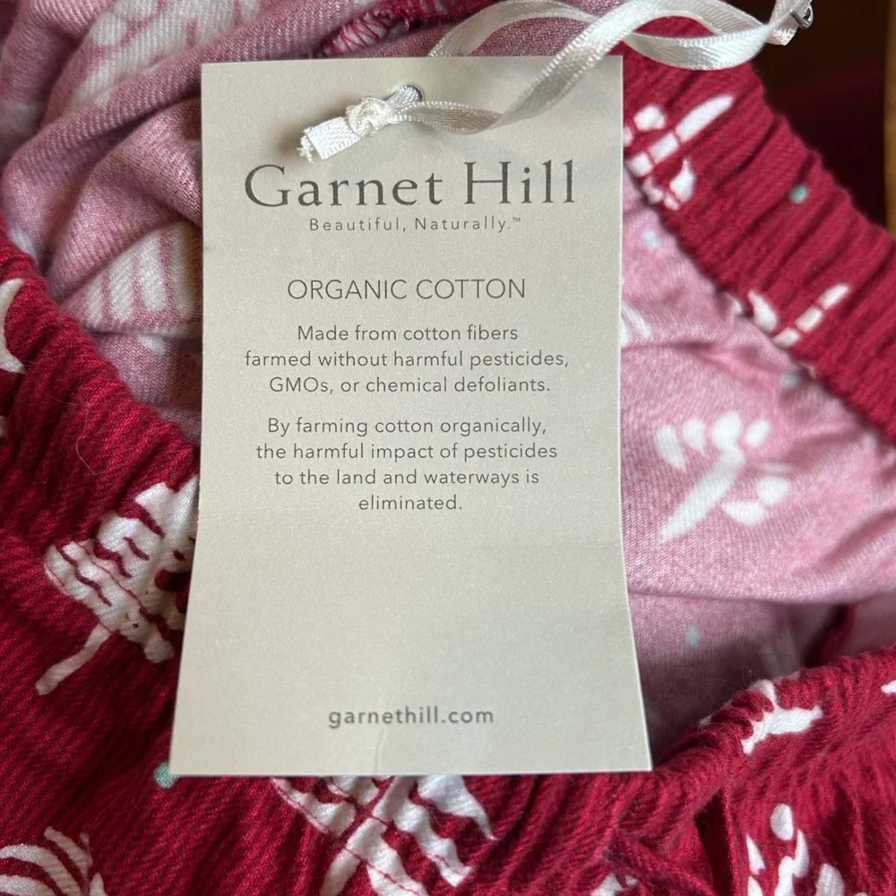 Garnet Hill Organic Cotton Flannel PJ Pants -L - Picture 4 of 8